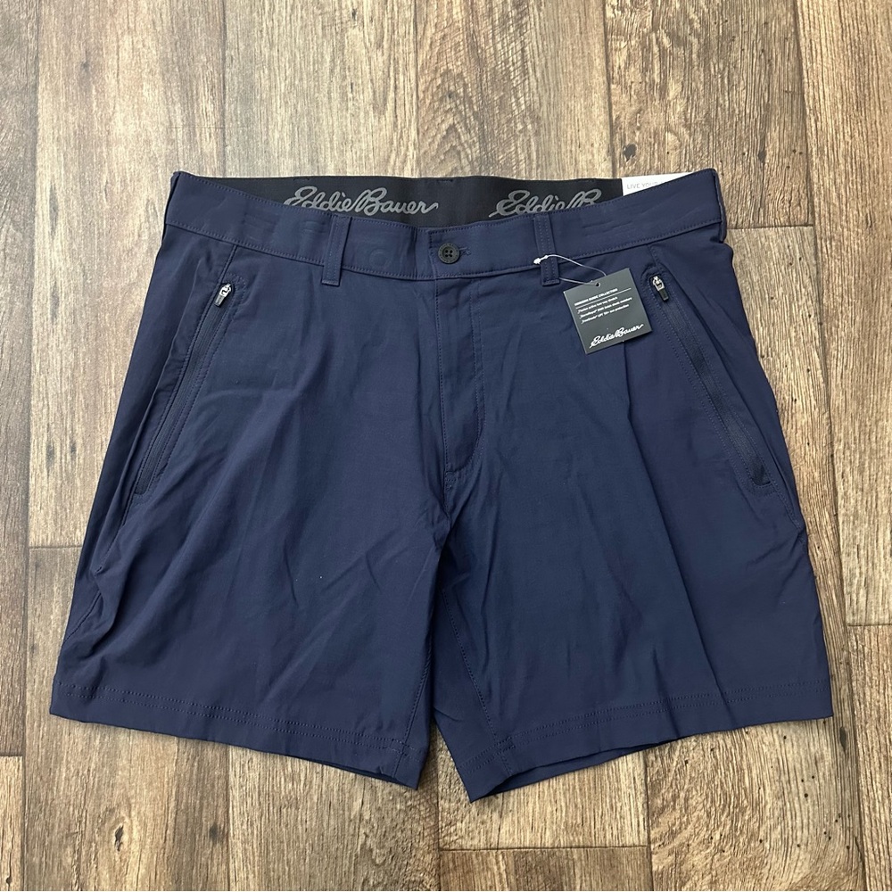 Eddie Bauer Horizon Guide Wander Nylon Shorts Mens Size 36 Blue Navy